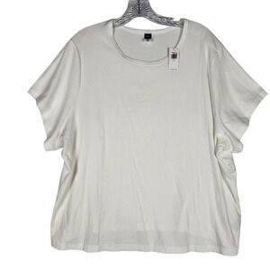 Old Navy Short Sleeve Ribbed Top Women's Plus Size 4X Stretchy Comfort NWT